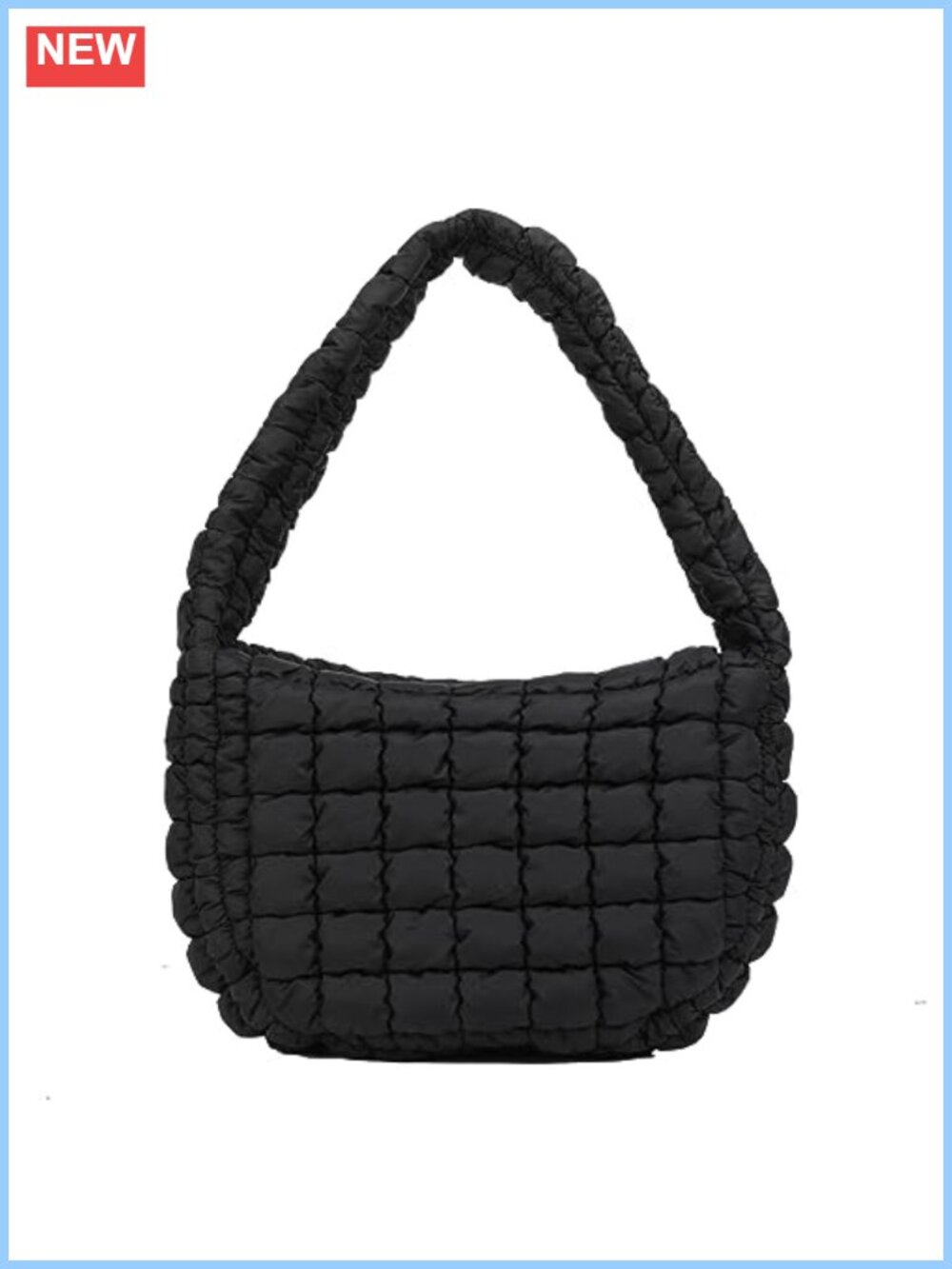 Small Puffer Tote Bag Nylon Quilted Puffy Shoulder Handbag for Women